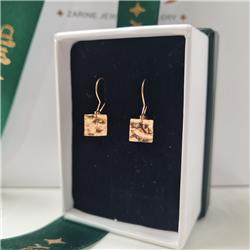 Hammered-gold-earrings