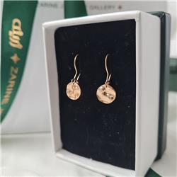 Hammered-gold-earrings