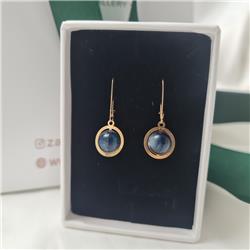 Kyanite-gold-earrings