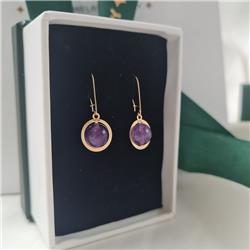 Amethyst-gold-earrings