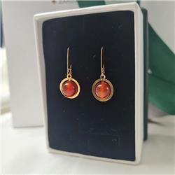 Gold-agate-earrings