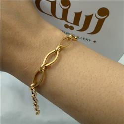 Hermes-diamond-chain-gold-bracelet