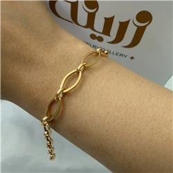 Hermes-diamond-chain-gold-bracelet