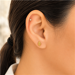 Gold-leaf-ear-piercing