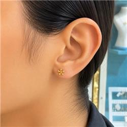 gold-five-petal-domed-piercing