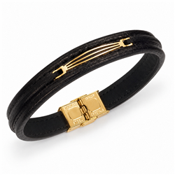mens-leather-gold-bracelet-18k