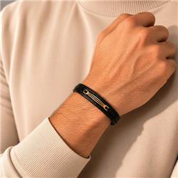 mens-leather-gold-bracelet-18k