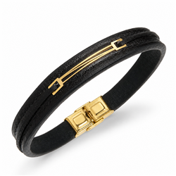 mens-gold-leather-parallel-bracelet