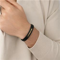 Infinite-Laser-Gold-Leather-Bracelet