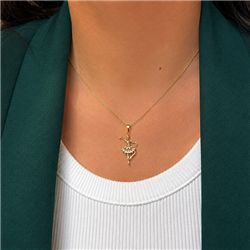 Ballerina-gold-pendant