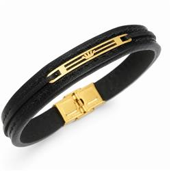 Gold-bracelet-with-leather