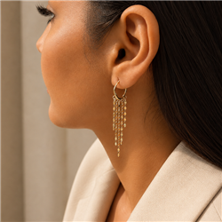 Gold-chain-earrings-model