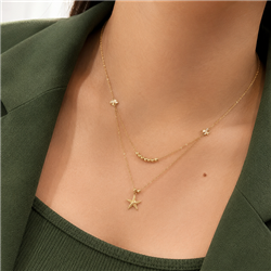 Gold-starfish ball necklace4
