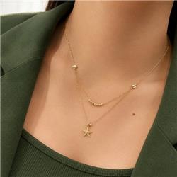 Gold-starfish ball necklace4