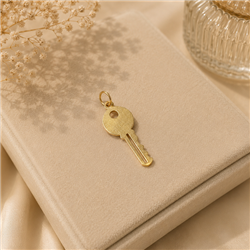 Gold key pendant5