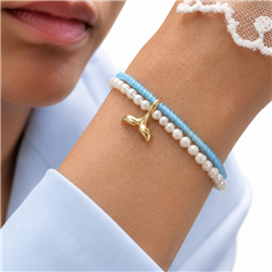 Gold-whale-tail bracelet with pearl strap8