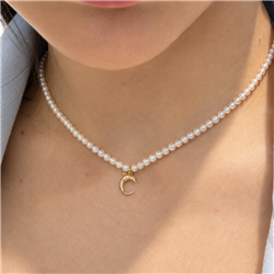 Gold dolphin pearl necklace5