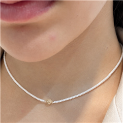 Circle cut gold necklace5