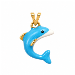 Dolphin-gold-pendant
