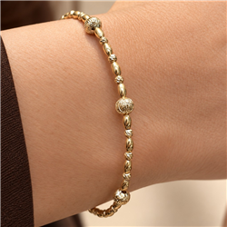 Gold-bracelet-with round and oval beads6