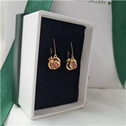 Pomegranate-gold-earrings
