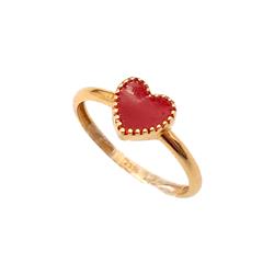 Enamel-heart-ring