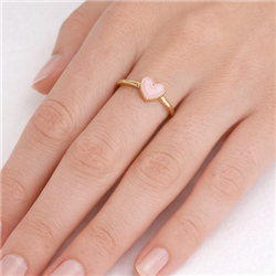 Enamel-heart-ring