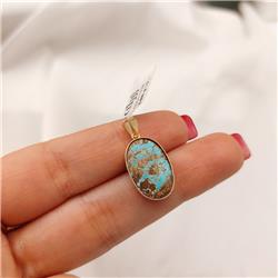 Turquoise-gold-pendant