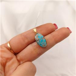 Turquoise-gold-pendant