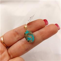 Turquoise-gold-pendant