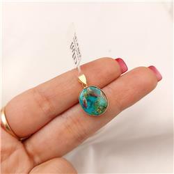 Turquoise-gold-pendant