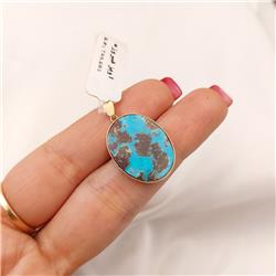 Turquoise-gold-pendant