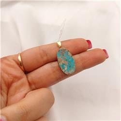 Turquoise-gold-pendant