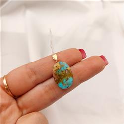 Turquoise-gold-pendant