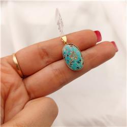 Turquoise-gold-pendant