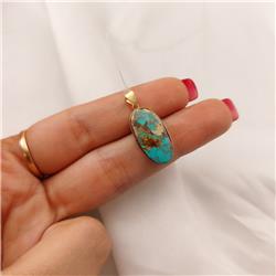 Turquoise-gold-pendant
