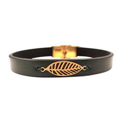 Gold-leather-bracelet