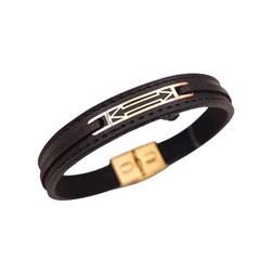 Gold-leather-bracelet