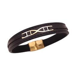 Gold-leather-bracelet
