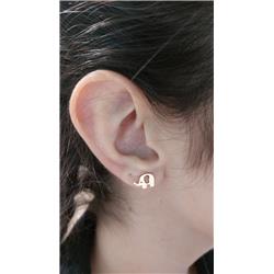 گوشواره طلا میخی طرح فیل شازده کوچولو