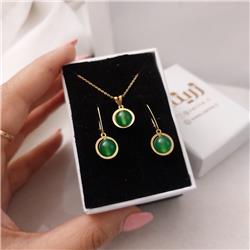 Green-agate-pendant