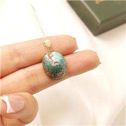 Turquoise-gold-pendant