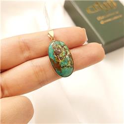 Turquoise-gold-pendant