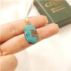 Turquoise-gold-pendant