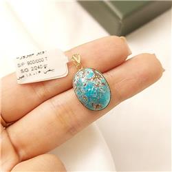 Turquoise-gold-pendant
