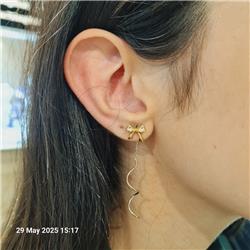 Wavy-bow-earrings