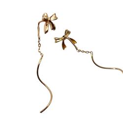 Wavy-bow-earrings