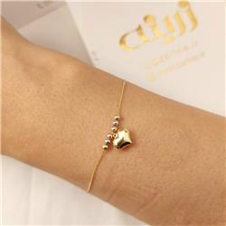 Gold-ball-and-heart-bracelet