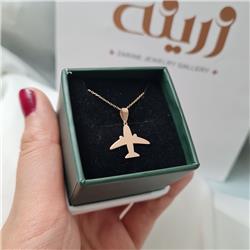 Airplane-gold-pendant