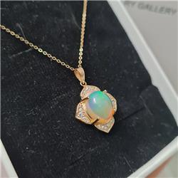 Gold-opal-pendant